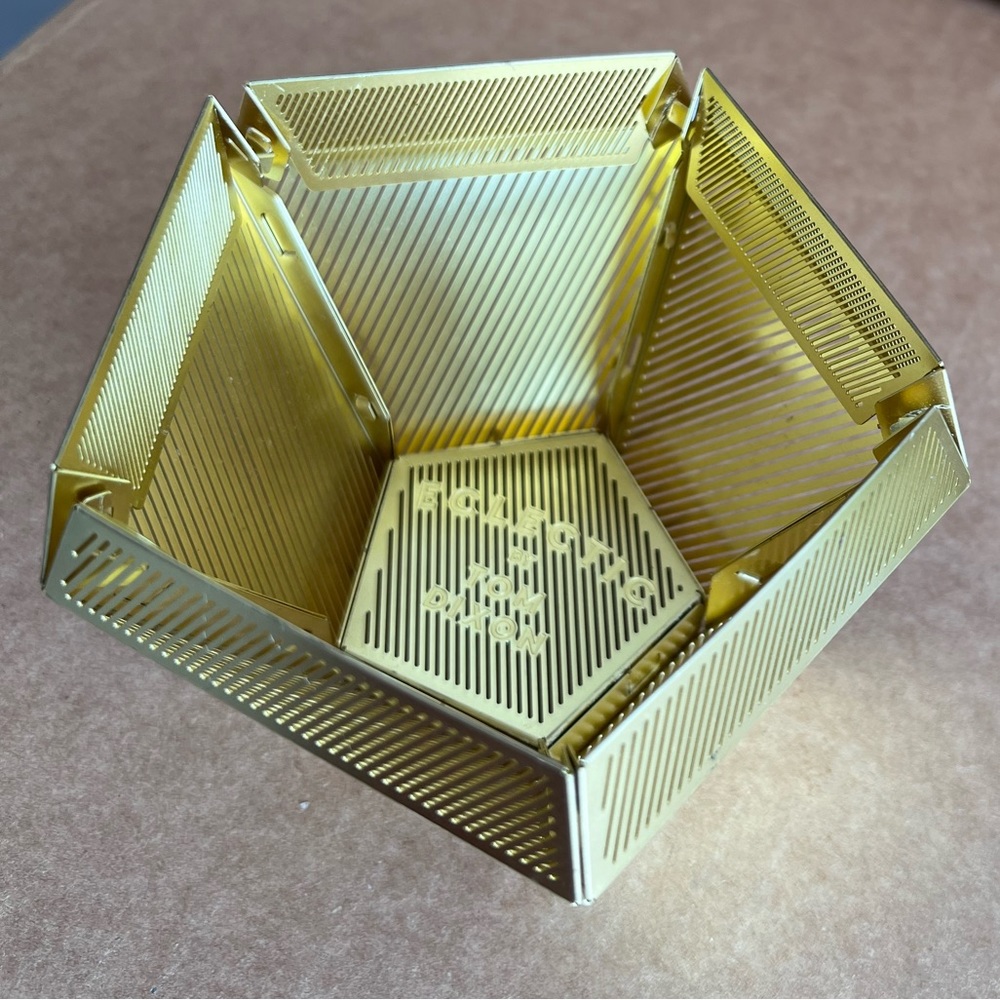 Tom Dixon Brass Eclectic Cell Pentagonal Tea Light Candle Holder